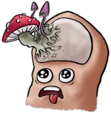 Cartoon foot with toenail fungus