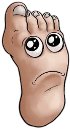 Cartoon foot with bunion