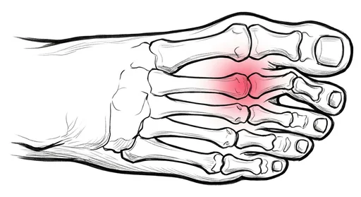 Plantar Plate Tear — dorsal view