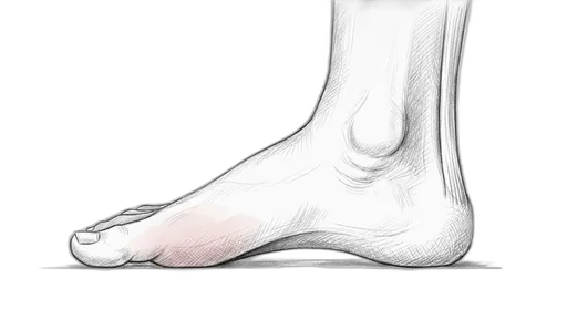 Sesamoiditis — Medial view
