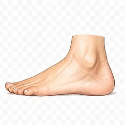 Outside of foot — tap an area