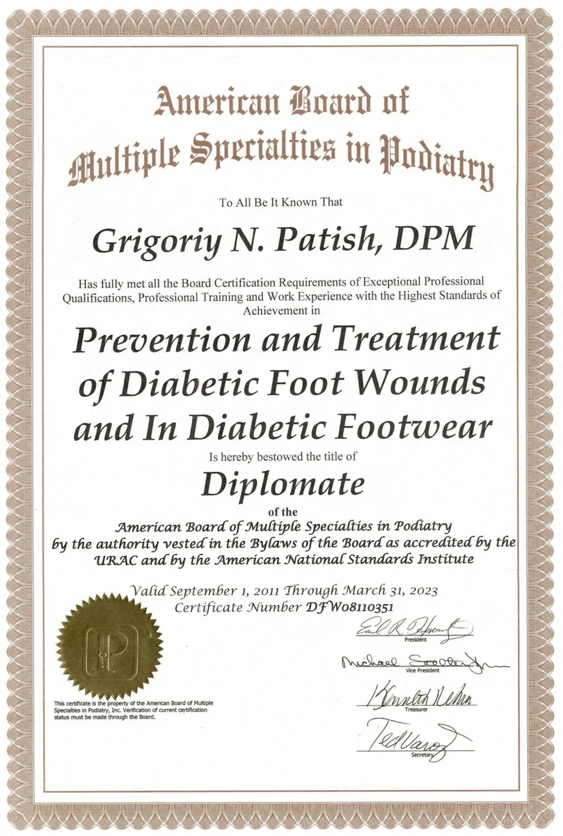 Certificación ABMSP — Heridas de Pie Diabético y Calzado Diabético