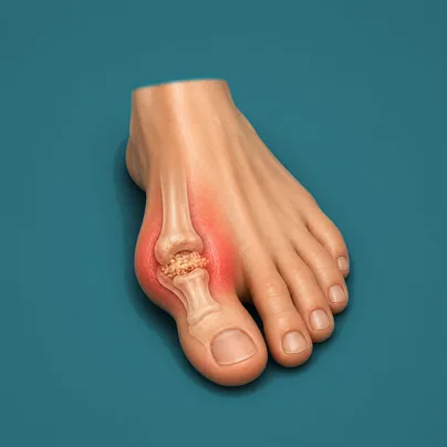 Gout — urate crystal buildup inflaming the big-toe joint